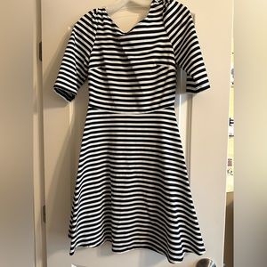 Navy Blue & white striped dress